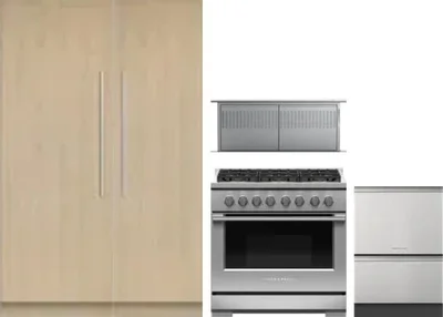 5 Piece Package Includes Refrigerator, Freezer, Range, Hood And Dishwasher